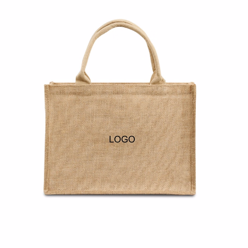 Jute/Burlap Tote Bags Soft Cotton Handles