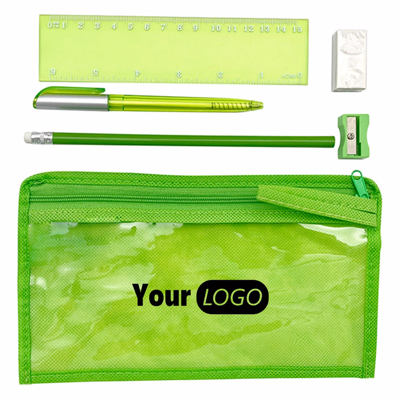 Tpr Compact Pencil Case With Complete Writing Set