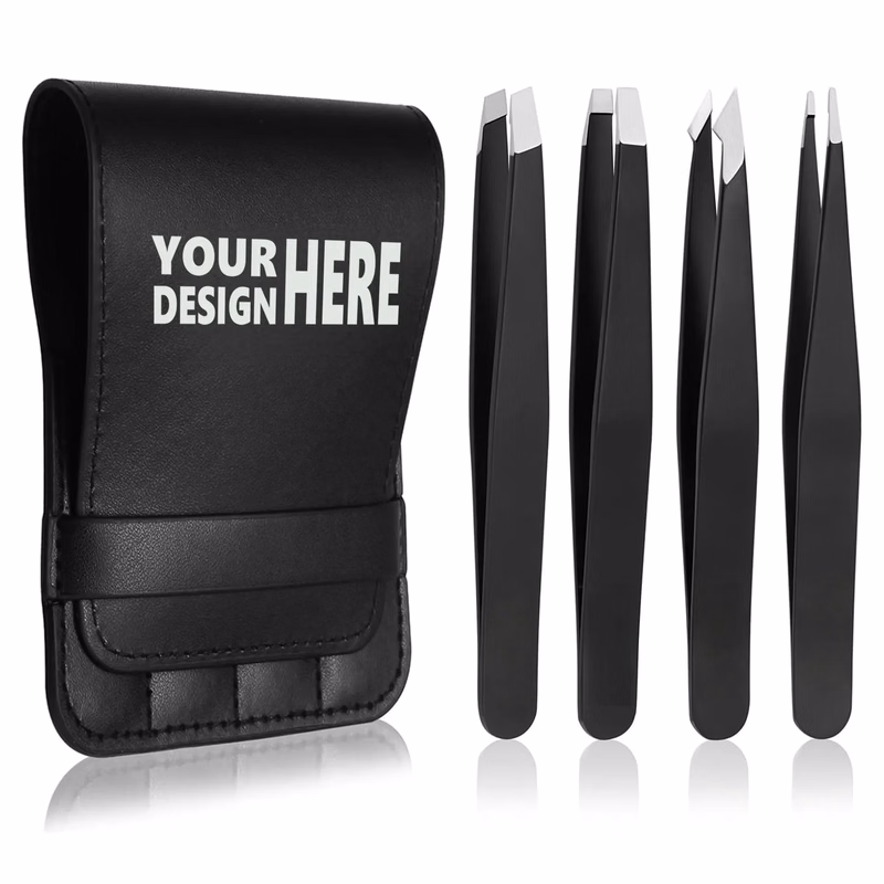 Stainless Steel Beauty Tweezers Set