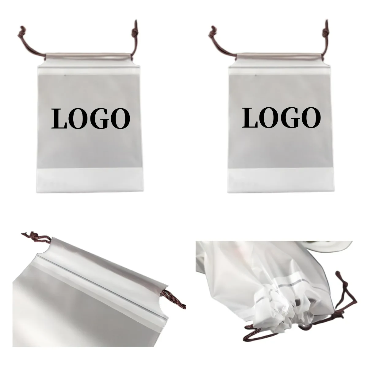 Transparent Drawstring Bags for Towel/Socks/Scarf 1