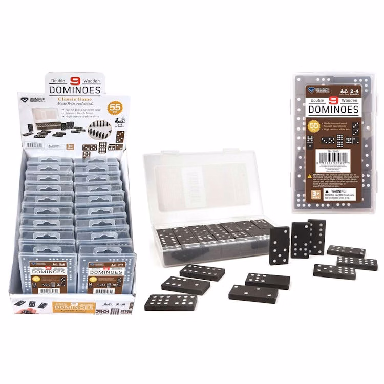 Wood Dominos Sets - 55 Pieces