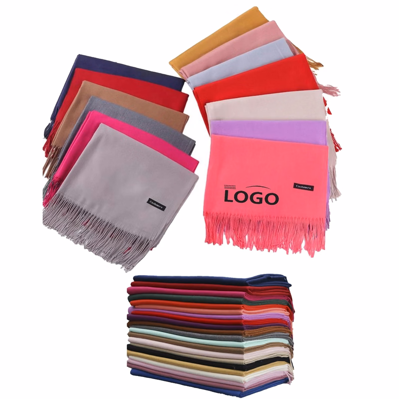 Winter Imitation Cashmere Scarf With Tassels MOQ 100PCS