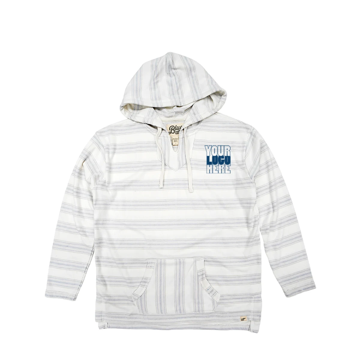 Loop Terry Stripe Hoodie, custom hoodie or sweatshirt with logo imprint 1