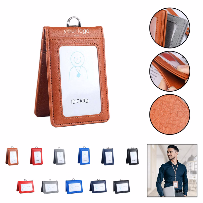 ID Leather Badge Holder With Clear Window