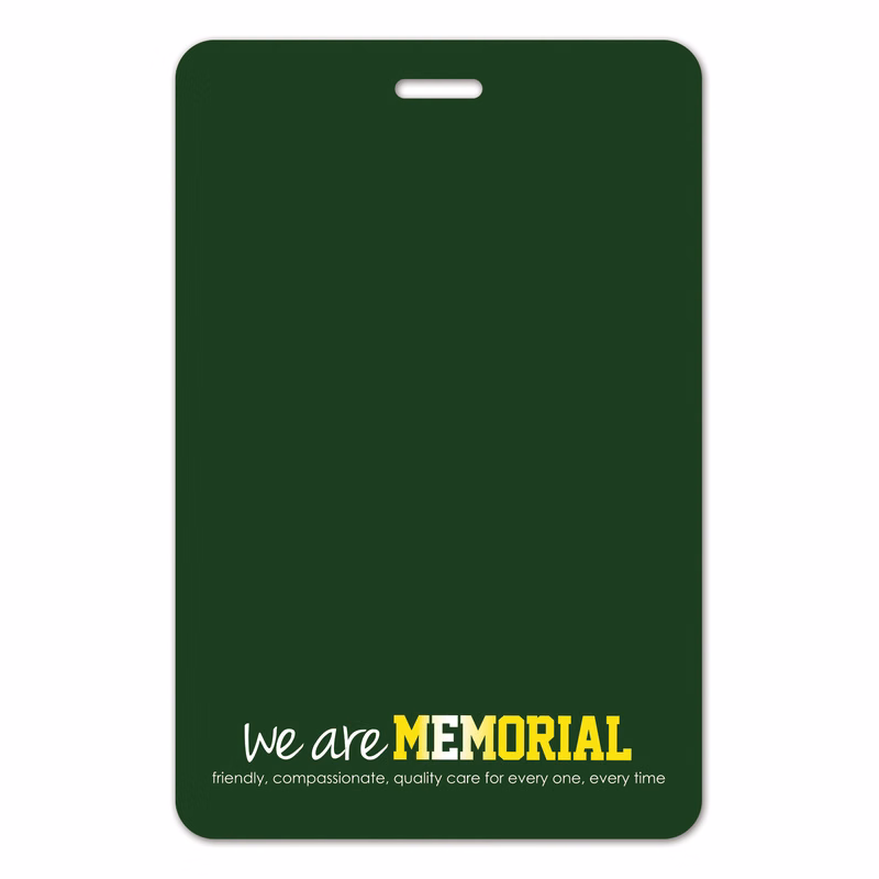USA Made Laminated Plastic Tall Rectangle Badge Talker with Tag Slot (5.125"x3.375")