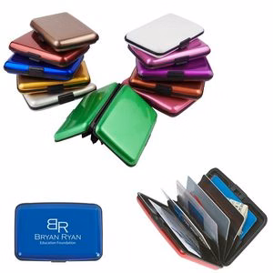 Sleek Aluminum Credit Card Case With Snap Closure