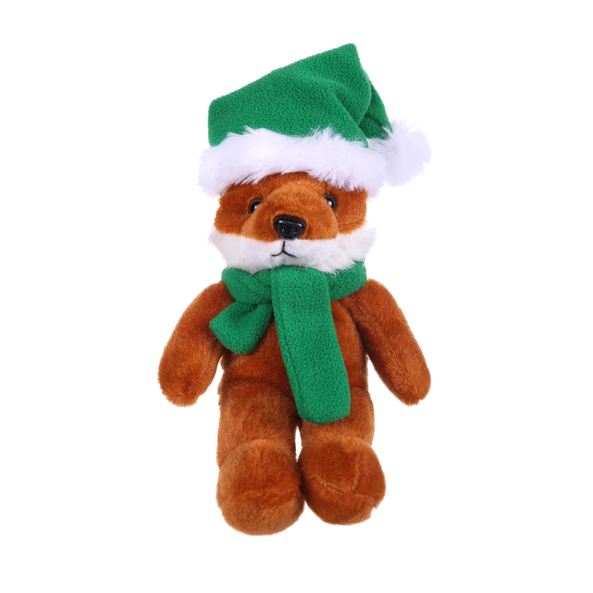 Soft Plush Stuffed Fox with Christmas Hat and Scarf 1