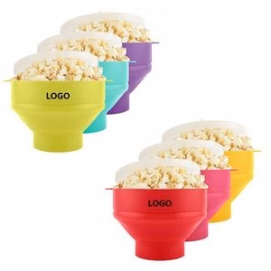 Foldable Silicone Microwave Popcorn Popper With Lid