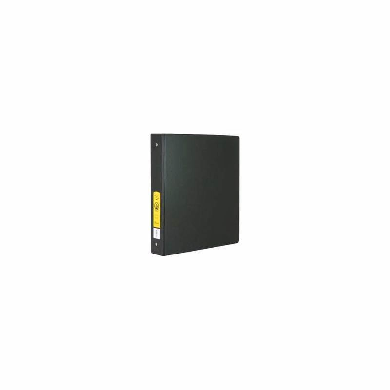 1.5" 3-Ring Binders - Black 2 Pockets