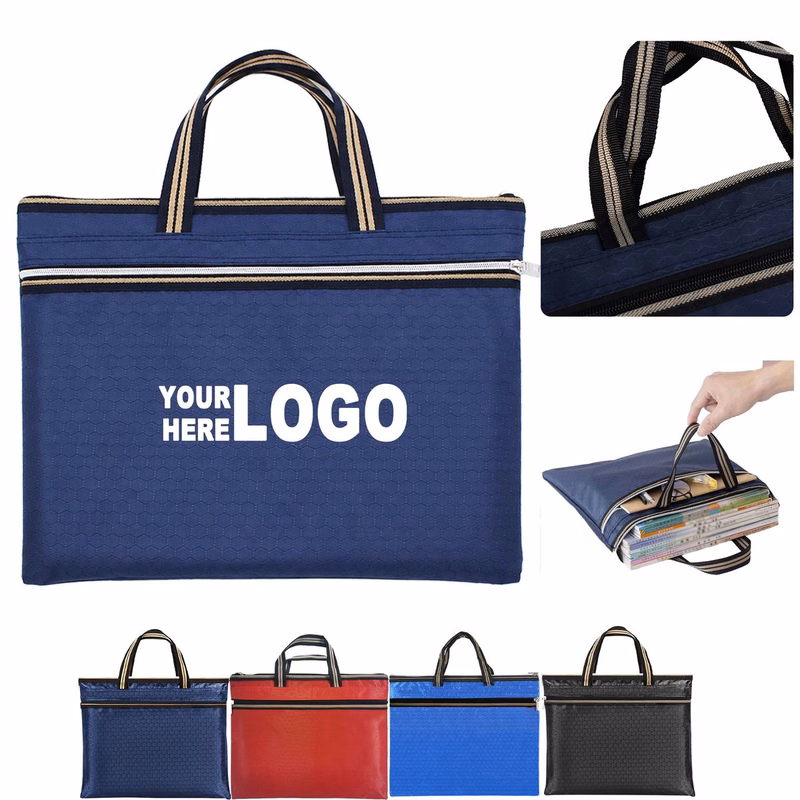 Waterproof Zipper File Documents Bag with Handle