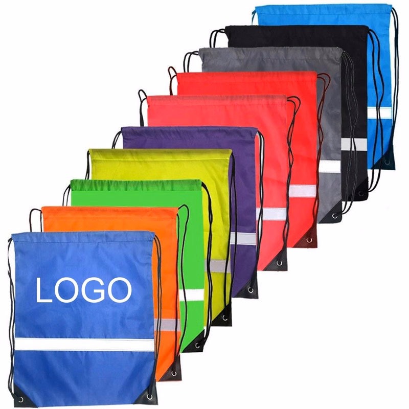 Reflective Safety Drawstring Bag (190T)