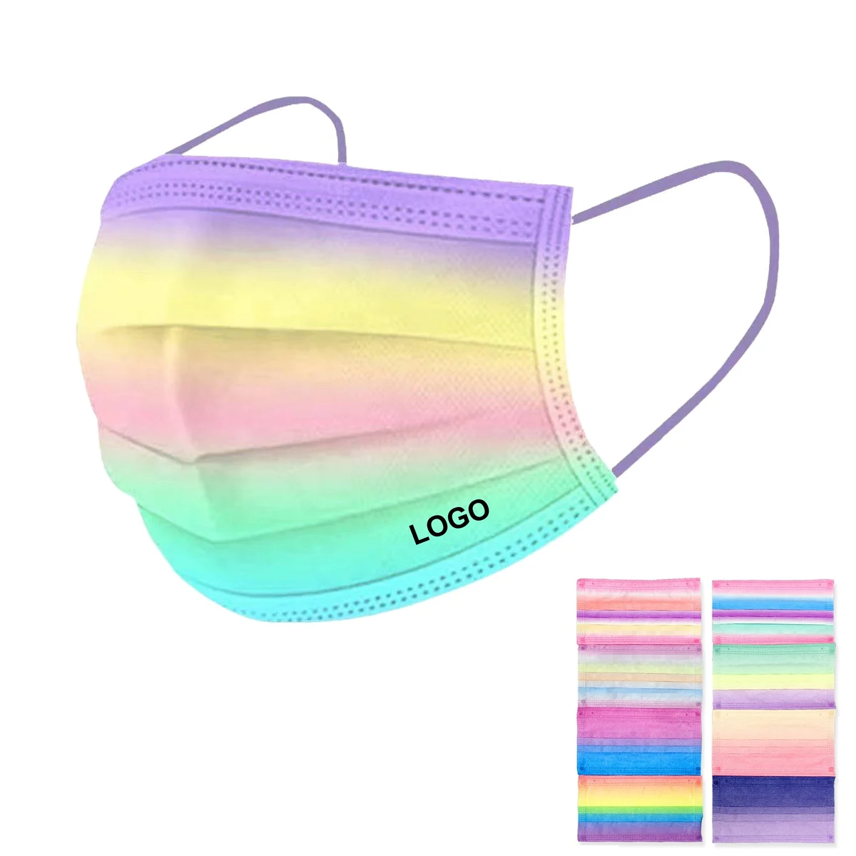 Rainbow Disposable Face Mask (direct import) 1