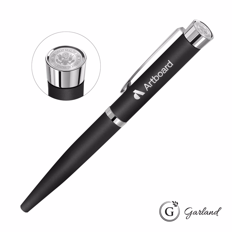 Garland® Executive Color Custom Emblem Rollerball Pen-Chrome