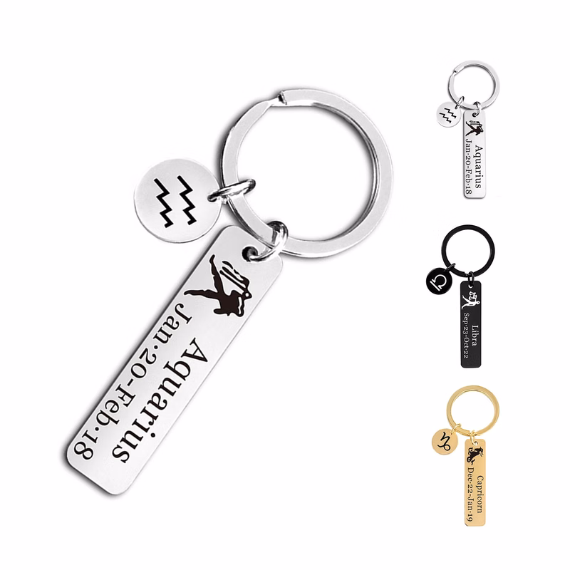 Personalized Pendant Stainless Steel Keychain