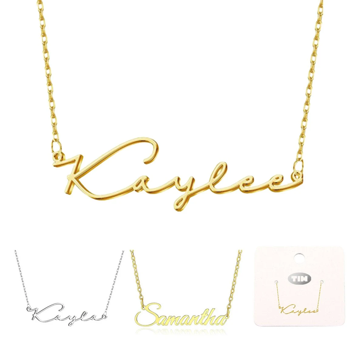 Custom Personalised 18K Gold Plated Name Necklace 1