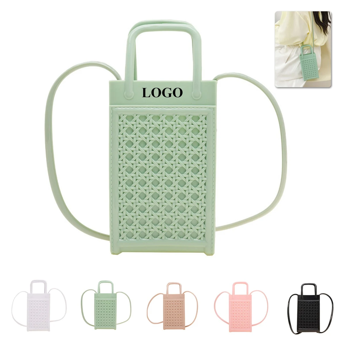 Woven Small Crossbody Phone Bag 1