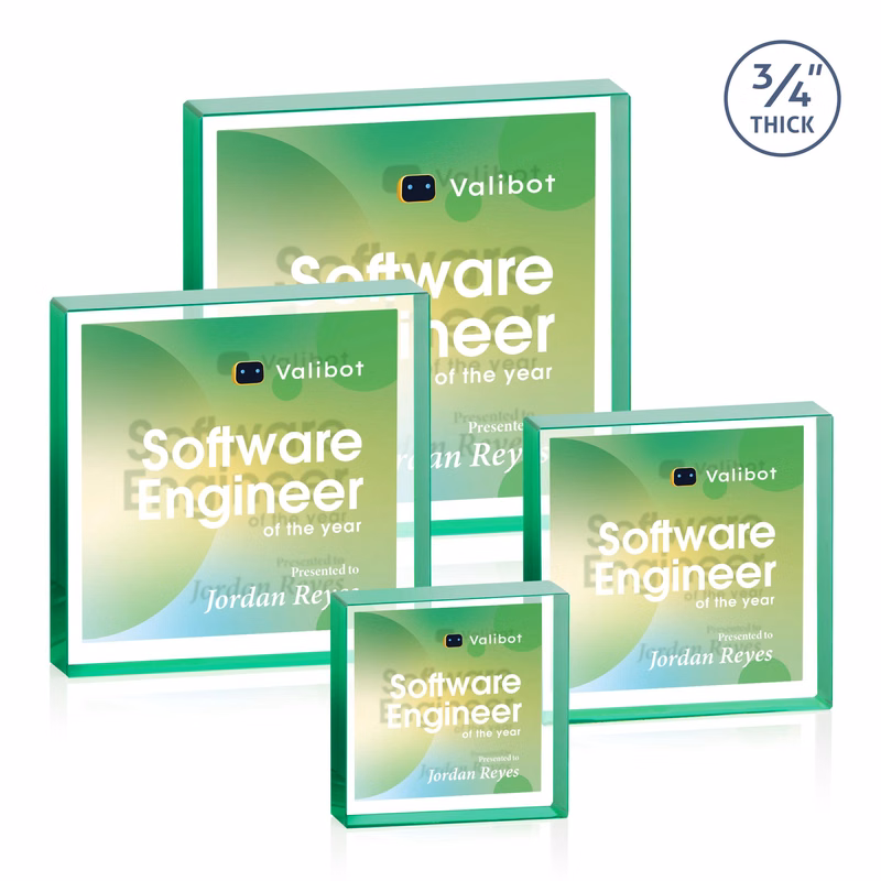 Upton Square VividPrint™ Double Sided Award - Emerald