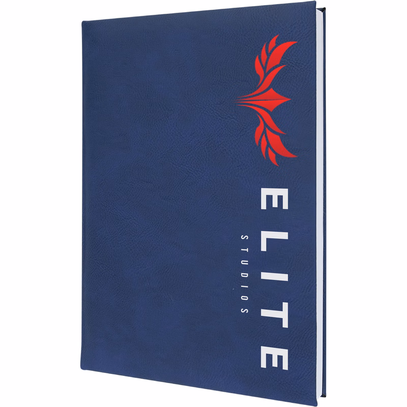 7" x 9" Blue/Silver Leatherette Journal