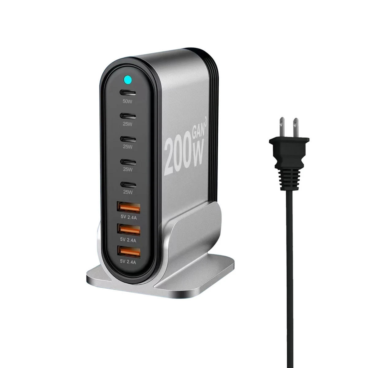 8-Port USB Flash Charge Station - 200 W 1