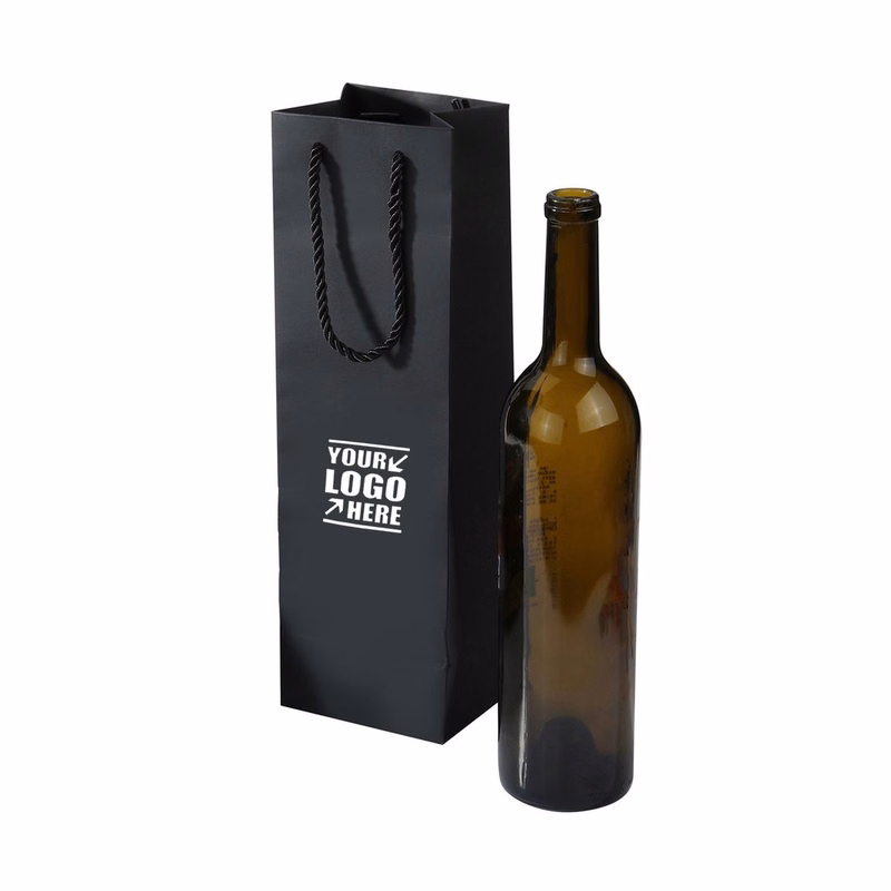 Single Wine Bottle Tote Bag