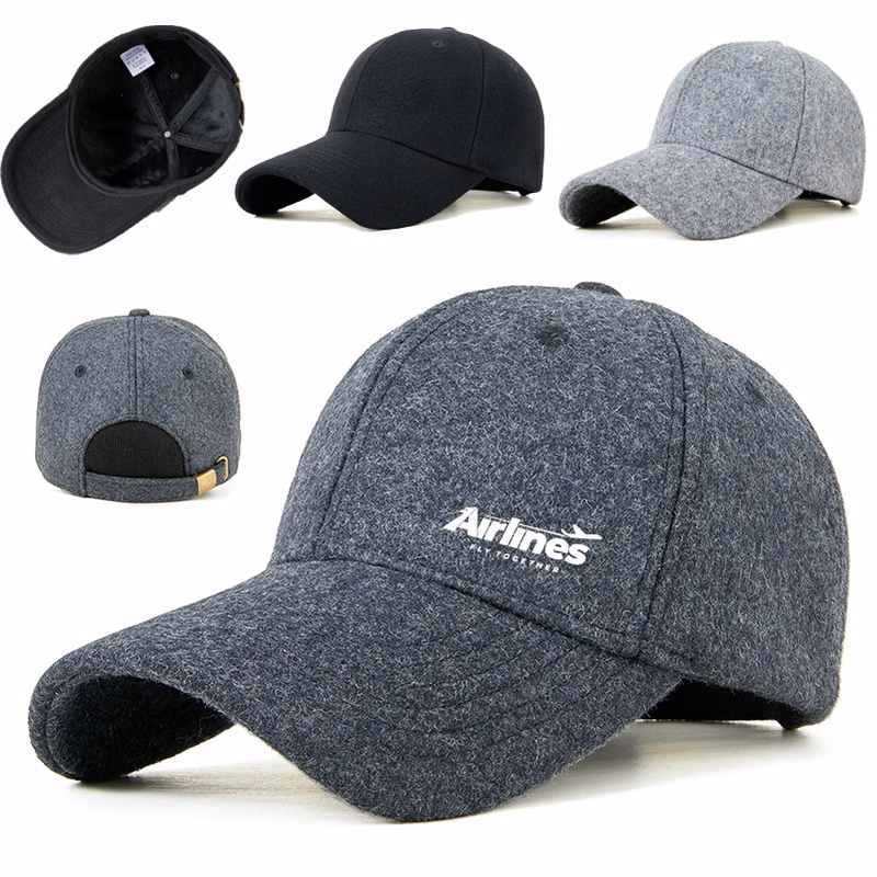 Dad Winter Warm Fleece Lining Fitted Hat