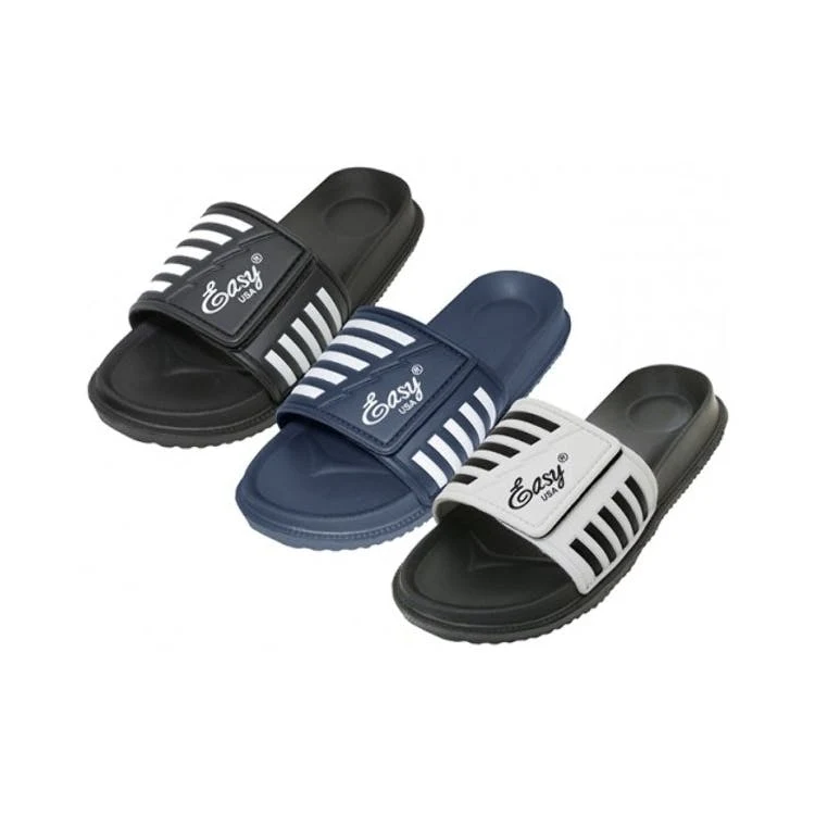 Men's Slide Sandals - Sizes 7-13 Velcro 36 Pairs 1