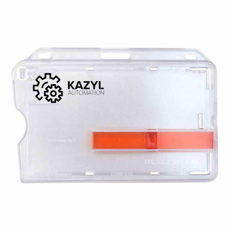 3.38" W x 2.18" H - Horizontal Rigid Card Holder (1 Color Imprint)