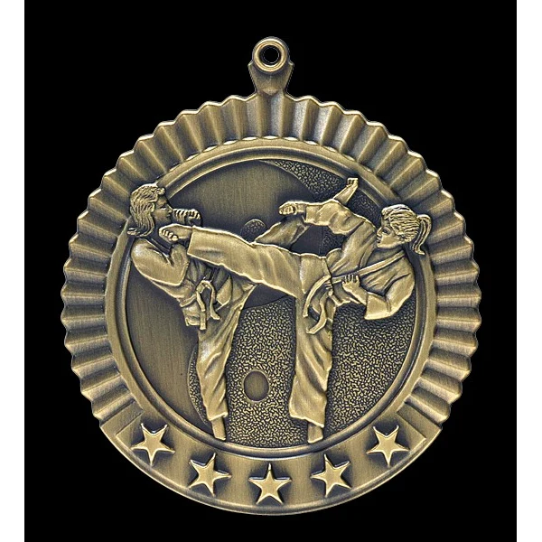 Karate Female Star Medal 2 3/4" 1