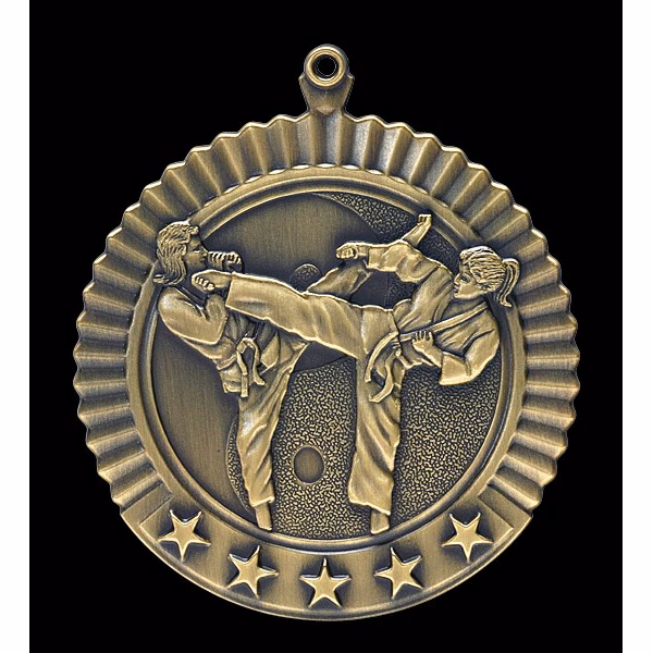 Karate Female Star Medal 2 3/4"