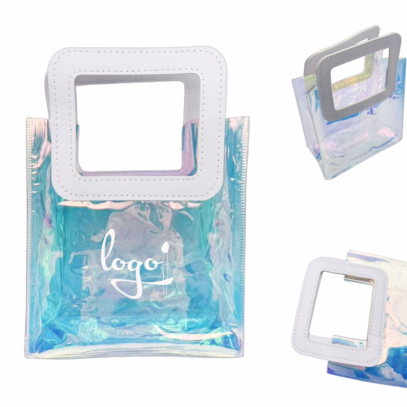Clear Holographic Bag With Handle