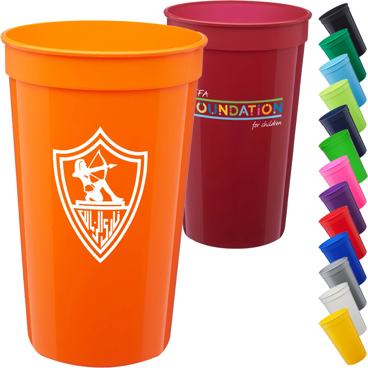 22 oz. Large Plastic Stadium Cup w/ Custom Imprint 1