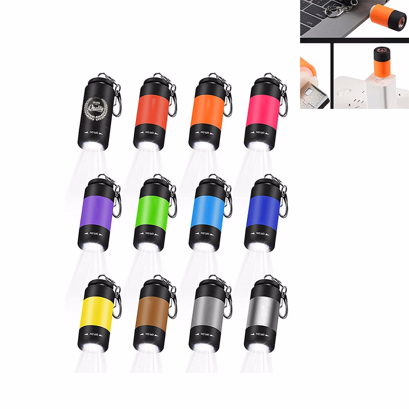 Mini Keychain Flashlight 25Lumen USB Rechargeable