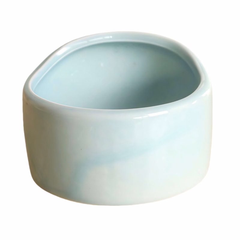 Simple Ceramic Small Pet Hamster Food Bowl
