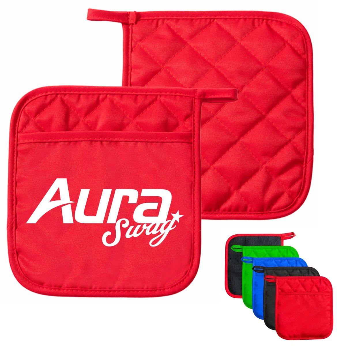 Quilted Red Pot Holder for Kitchen Use 1