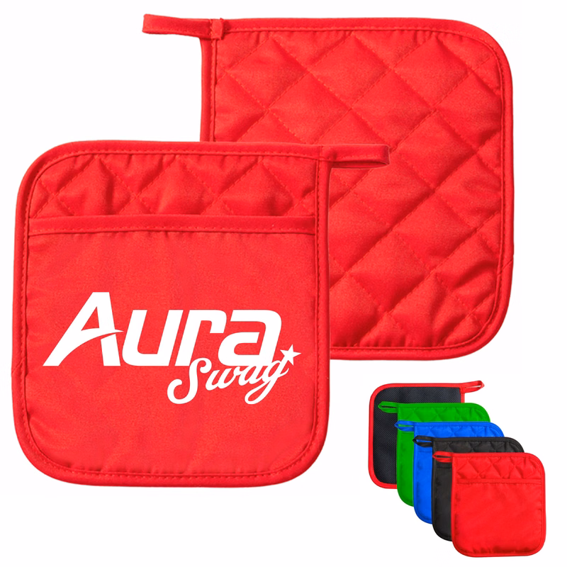 Quilted Red Pot Holder for Kitchen Use