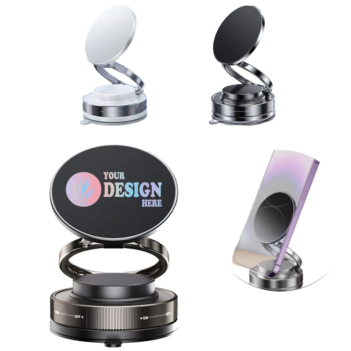 Suction Magnetic Car Phone Stand 1