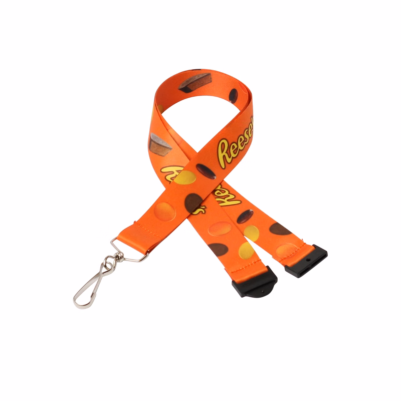 1" Digitally Sublimated Lanyard w/ Sewn on Breakaway