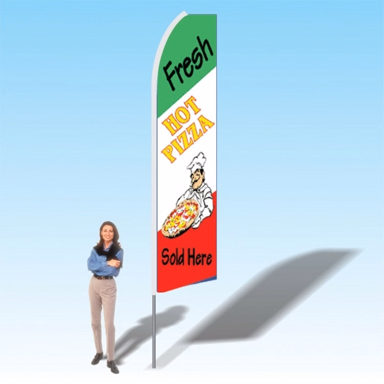 15FT Fresh Hot Pizza Advertising Banner Flag