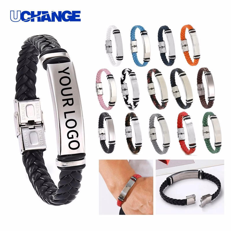 Braided Leather Wristband Event Band