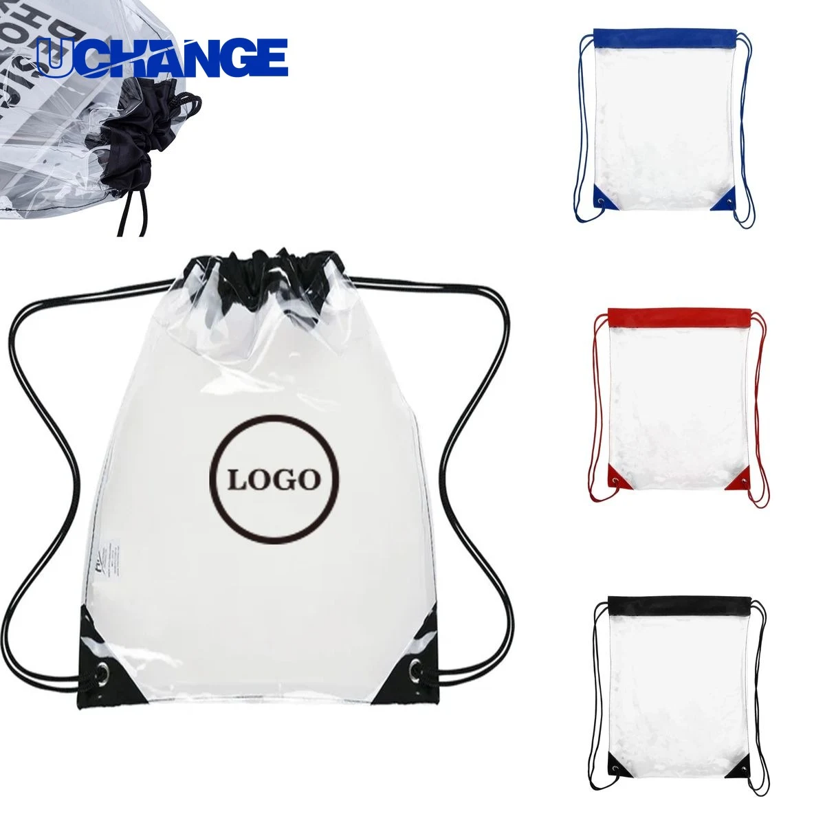 PVC Clear Drawstring Backpack Organizer 1