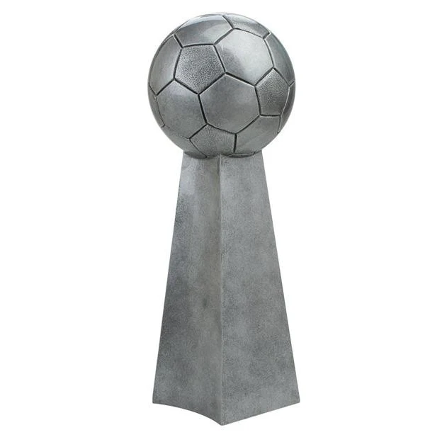 Championship Silver Tower Soccer Resin Figure 1