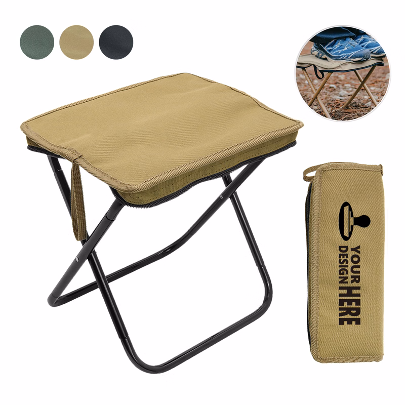 MOQ25 Foldable Oxford Camping Stool With Carry Case