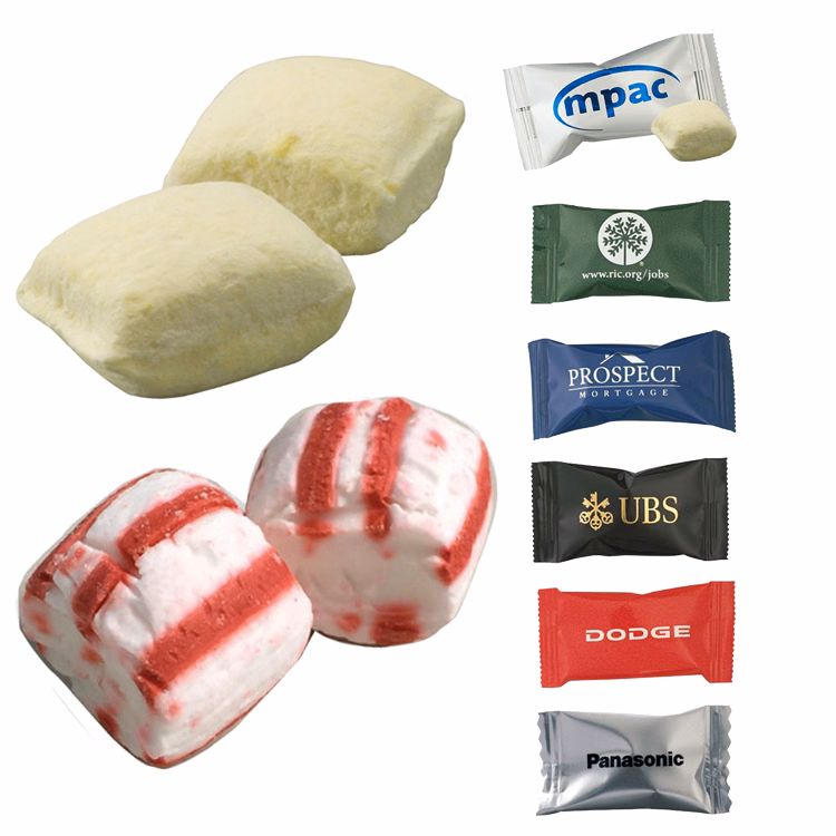 Packaged Butter Mints - White or White w/Red Stripes