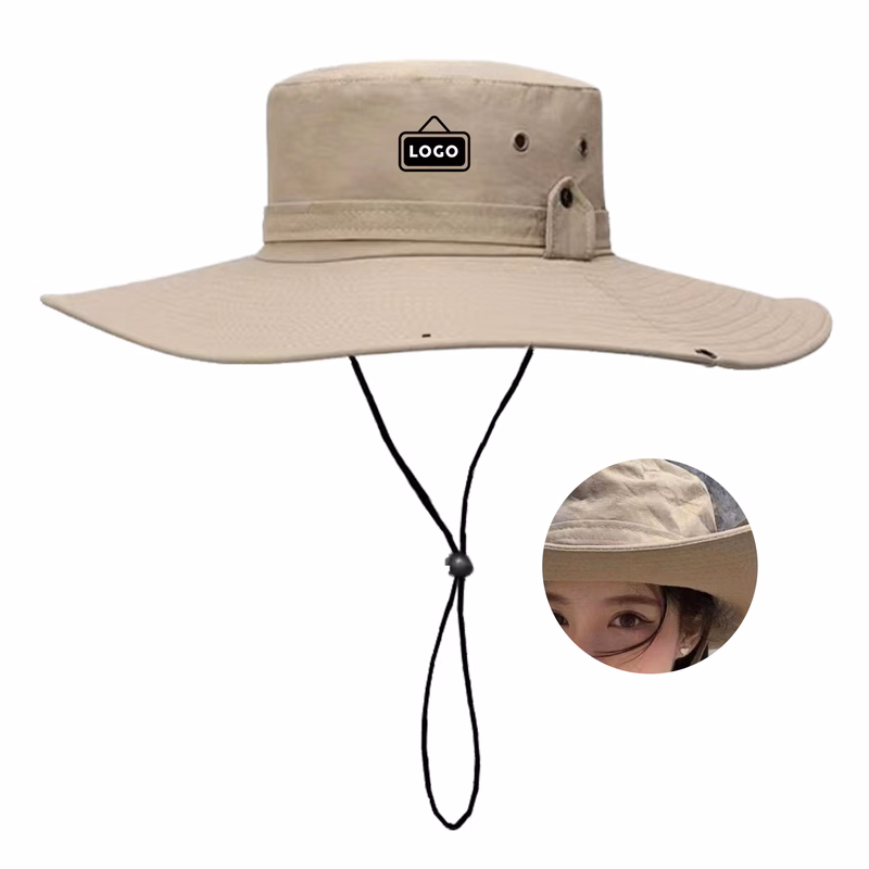 MOQ 50 Wide Brim Western Cowboy Sun Hat UPF50+ for Fishing