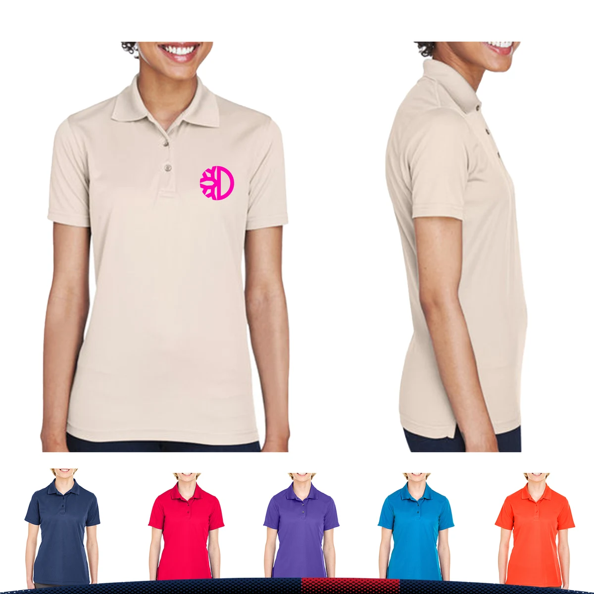 Ultra Club® 4.4oz Ladies' Sports Polo Shirts 1