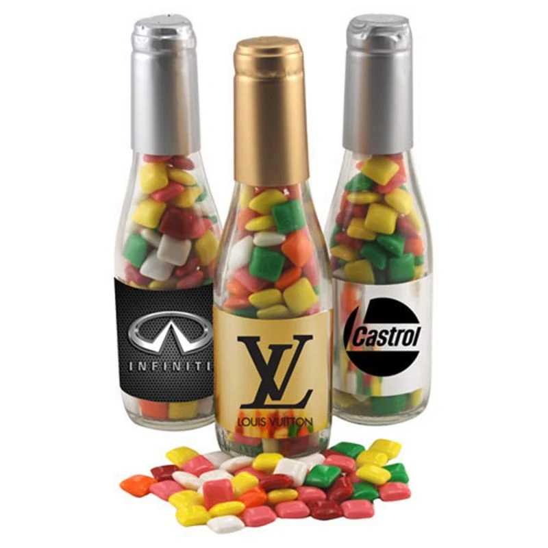 Champagne Bottle with Mini Chicklets 1