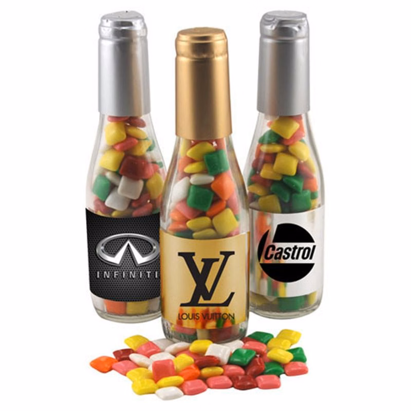 Champagne Bottle with Mini Chicklets
