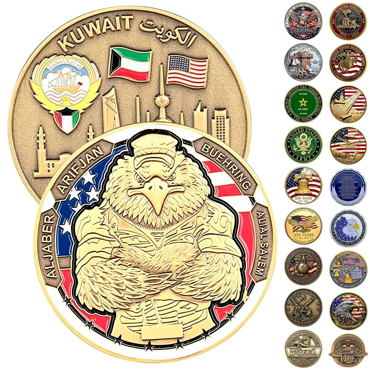 Full Color Print 2" Custom-Shaped Die-Struck Challenge Coin 1
