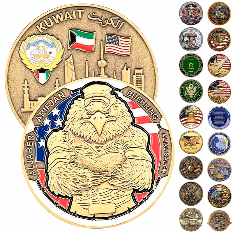 Full Color Print 2" Custom-Shaped Die-Struck Challenge Coin