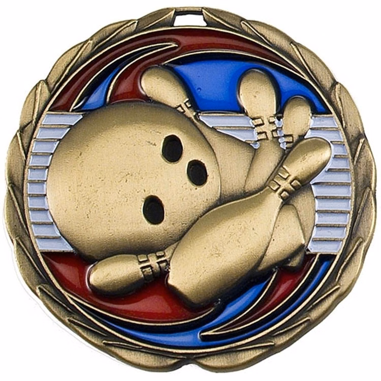 Bowling Color Epoxy Medallion (2-1/2")